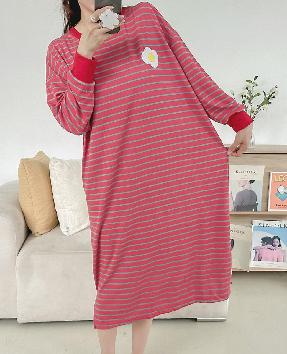 Striped Overfitted Dress Pajama