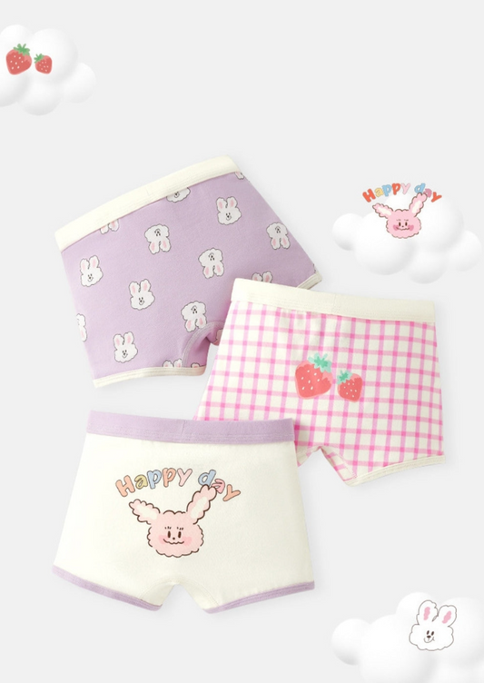 [Girls] Happy Rabbit Briefs/Boyshorts (Set of 3)