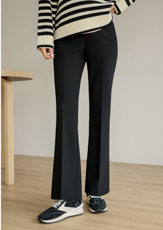 [Soim] Fleece-Lined Bootscut Maternity Pants