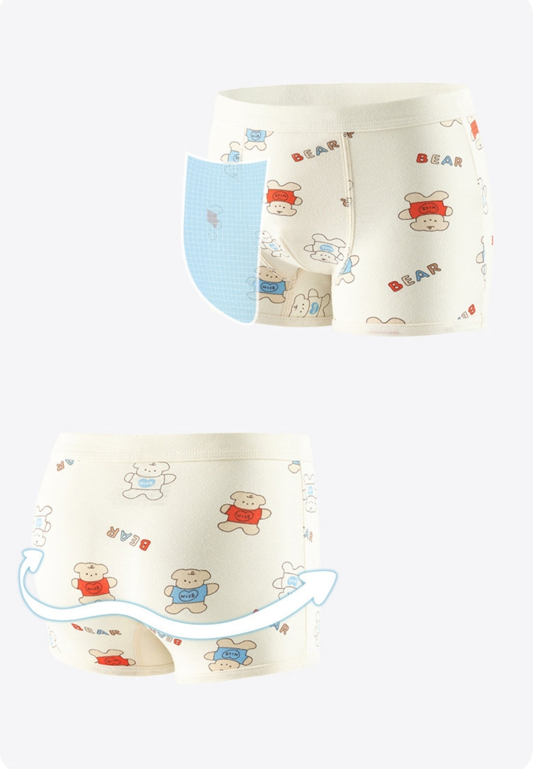 [Boys] White Bear briefs/drawers (Set of 3)