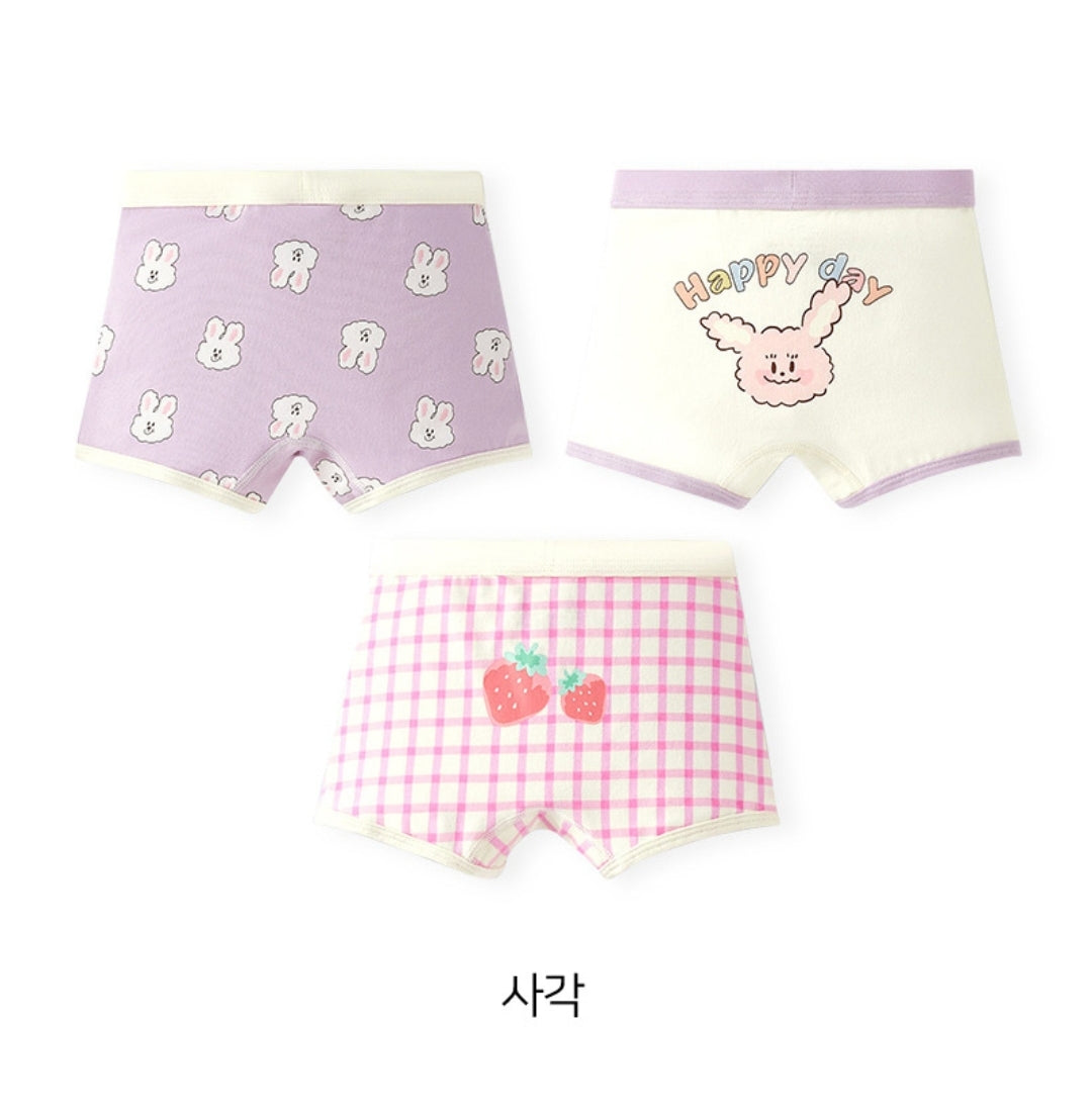 [Girls] Happy Rabbit Briefs/Boyshorts (Set of 3)