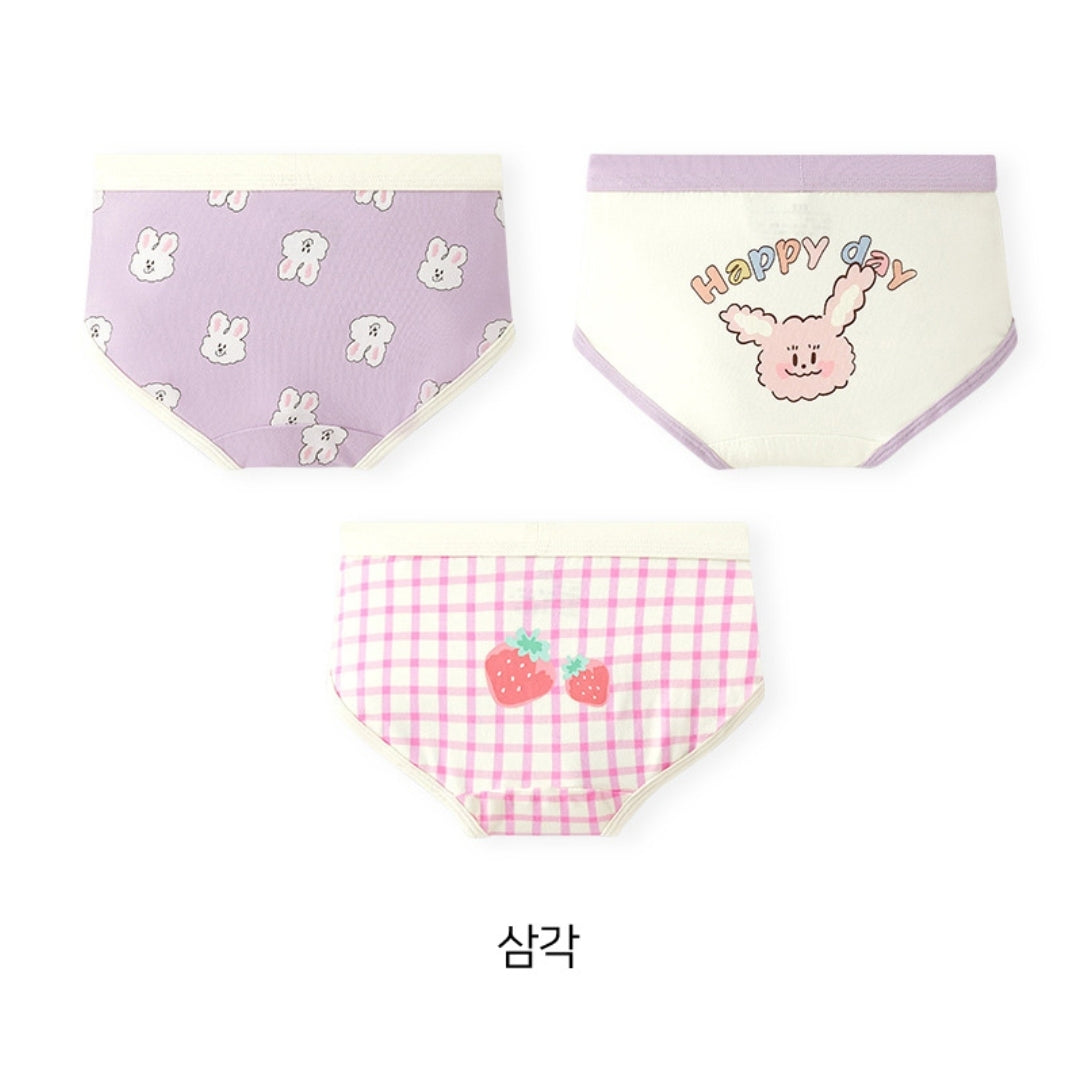 [Girls] Happy Rabbit Briefs/Boyshorts (Set of 3)